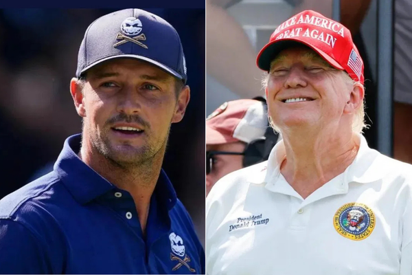 Bryson DeChambeau Donald Trump collage