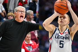 Geno Auriemma and Paige Bueckers (2)