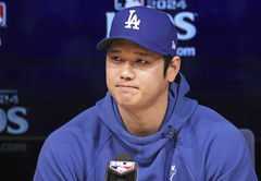 Baseball: Dodgers Ohtani at press conference, PK, Pressekonferenz Shohei Ohtani of the Los Angeles Dodgers attends a pre