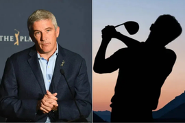 Jay Monahan golfer silhouette collage