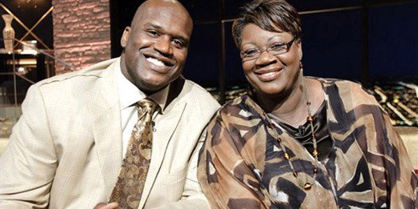 Shaquille O'Neal with mother Lucille O'Neal